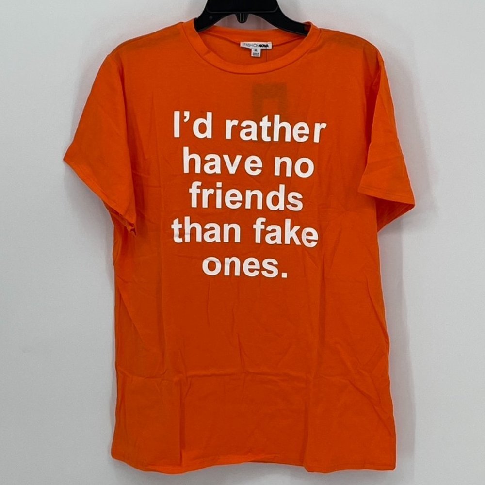 Fashion Nova No Fake Friends Top in Orange